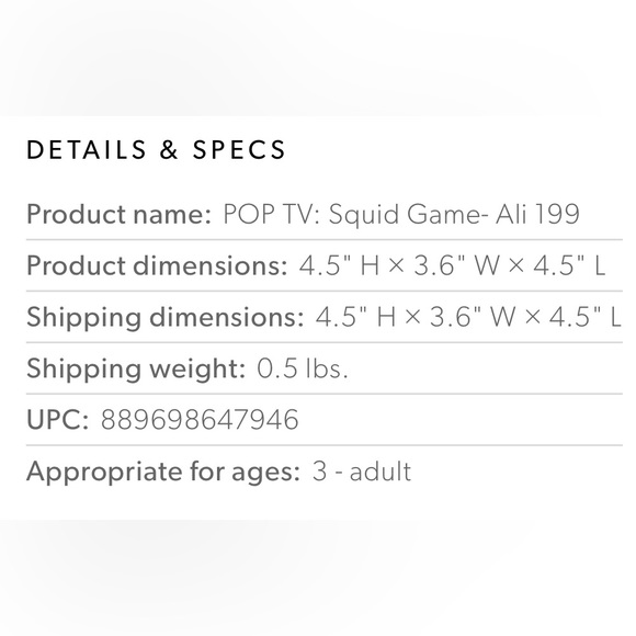 Funko POP! TV: Netflix Squid Game - Player 199: Ali - #1221 BNIB - Picture 8 of 8